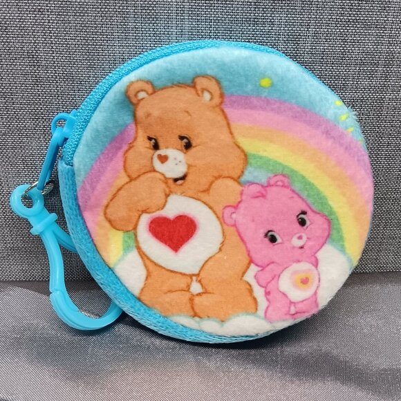 Care Bears Coin Purse Keychain Clip Tenderheart Pink Cub 5 Inch Fandom Classic - Picture 1 of 5